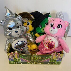 Care Bears X Wicked Fun Size Plush Set No Lion W Display Glinda Elphaba Tin Man